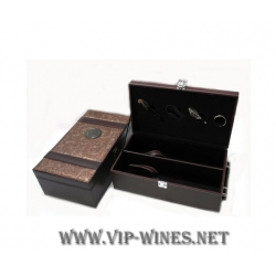 012-Луксозна кутия за 2 бутилки вино
