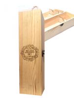 002-6 Кутия за вино с отварящ се капак - Честит юбилей 60г.