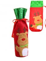 00004c-Коледно облекло за бутилка „Еленче“
